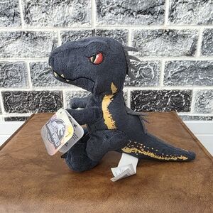 Jurassic World Black Velociraptor Plush Toy - Soft Kids Dino